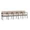 Lesro Lenox Steel 5 Seater with Center Arms, Stone (Beige) Seat, Stone Back, 106.5 W 24.5 L 32 H LS5103 - alternate 1